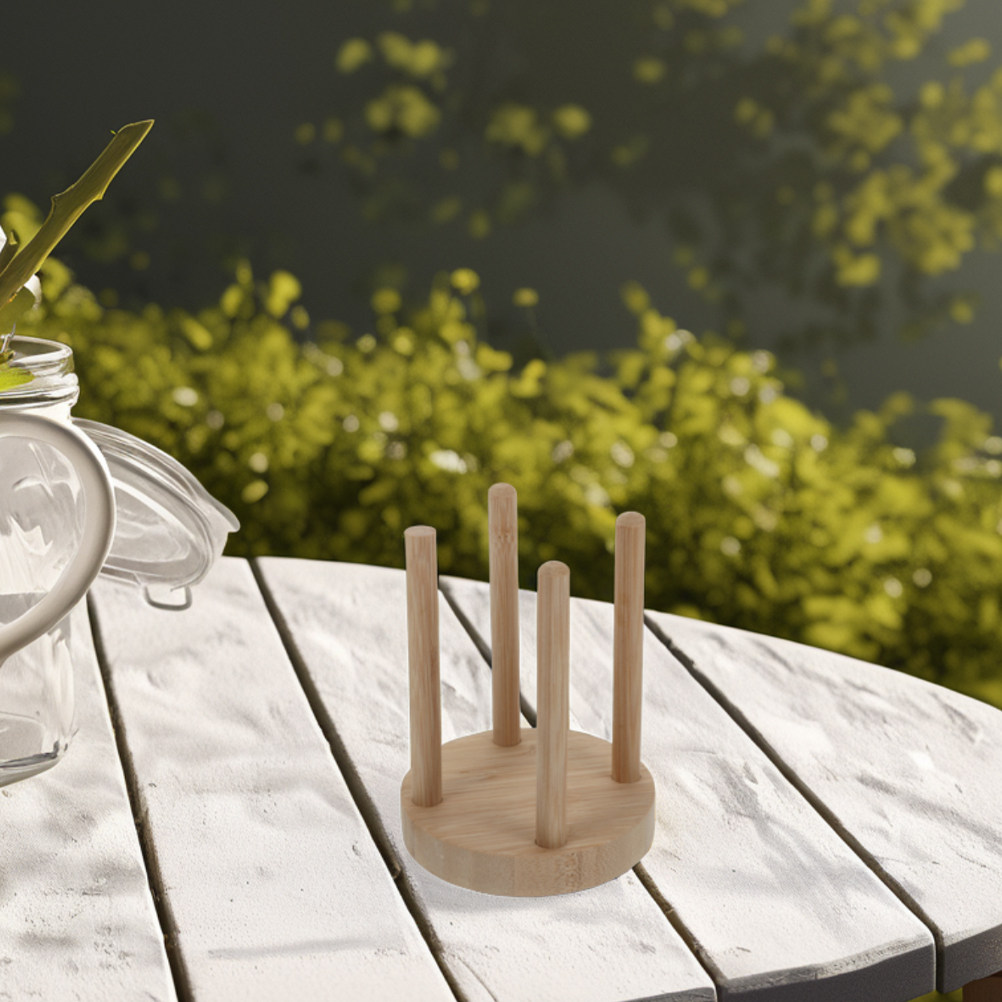 Outdoor Activities In Camping - Portabicchieri Compatto in Legno per Attività