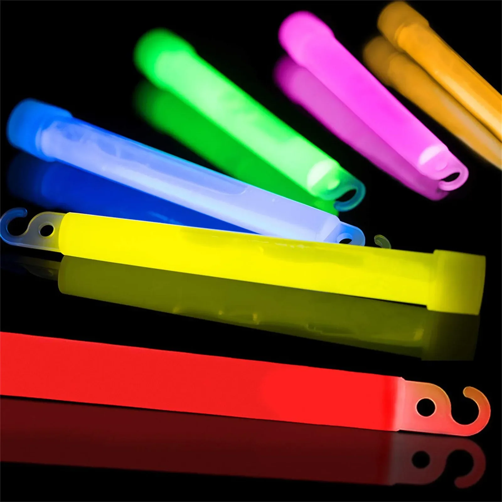 Glow Sticks Survival - Bastoncini luminosi con gancio Luce fluorescente