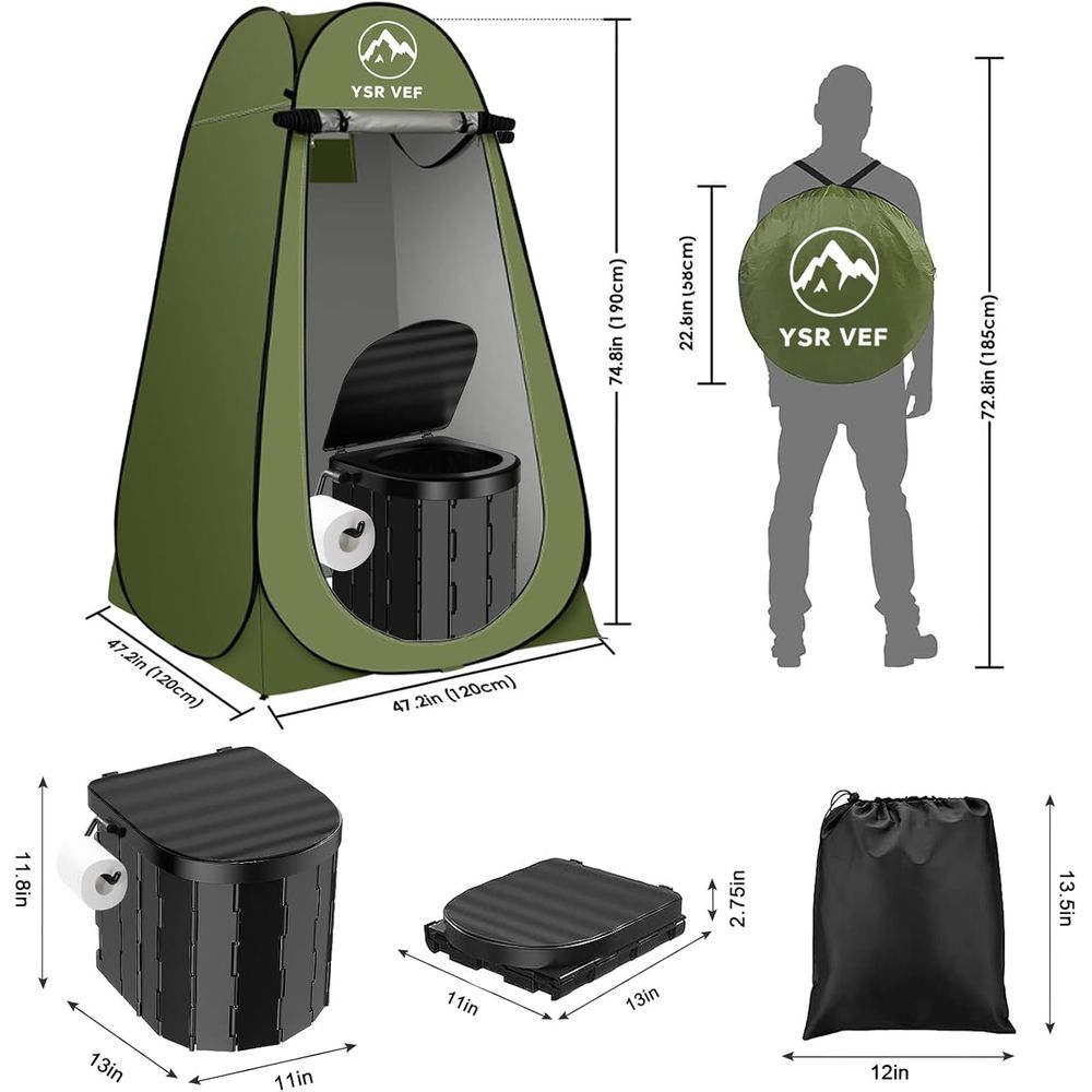 Kit WC Portatile, Toilette da  - Camping Tent recensione e prezzo