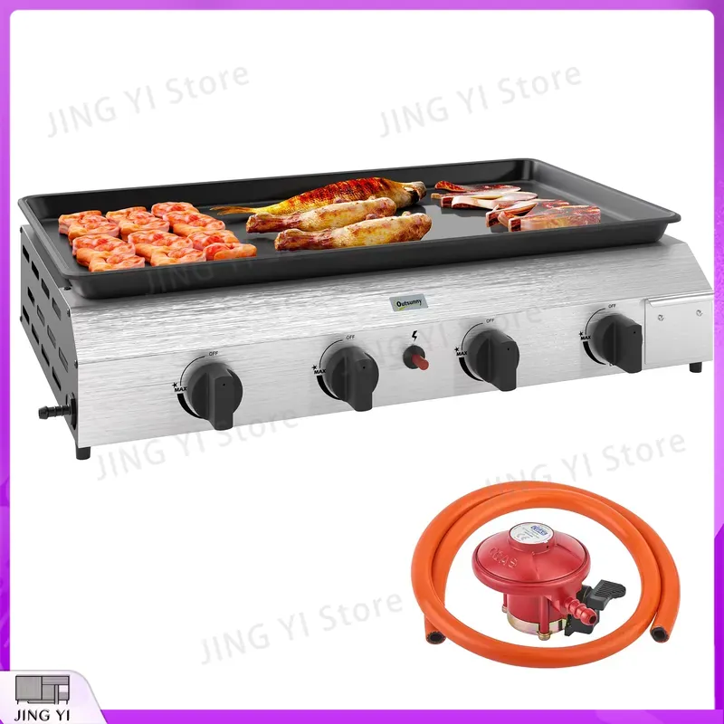 Griglia a Gas BBQ con Piastra  - Outdoor Camping Griddle recensione e prezzo